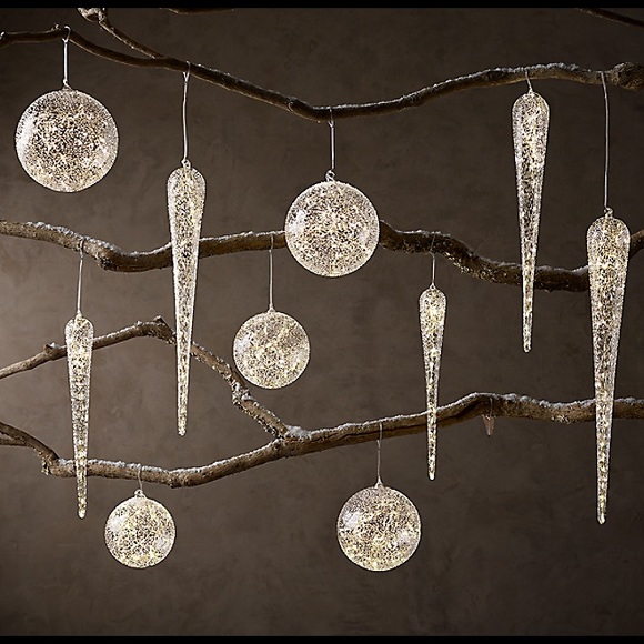 Restoration Hardware LUMINOUS STARLIT GLASS ICICLE - Picture 3 of 5